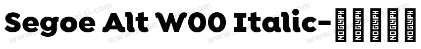 Segoe Alt W00 Italic字体转换